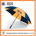 2015 alta calidad barra sólida pongis de fibra de vidrio promocional Golf recta fábrica del paraguas
